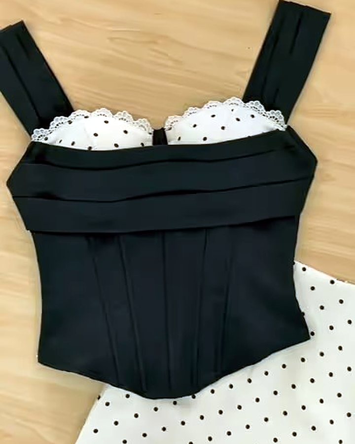 Navy corset set
