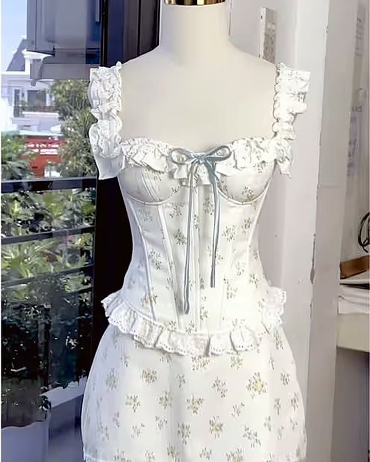 Floral corset set